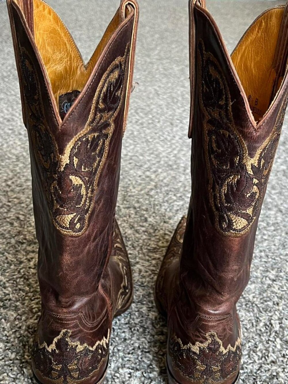 Old Gringo Brown Leather Cowboy Boots Wmn 8.5B Western Country Farm Barn Chores - Picture 4 of 6